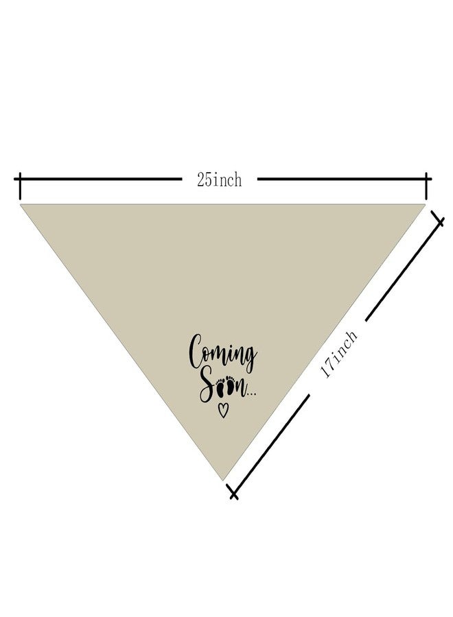 ZPPRJF Coming Soon Dog Bandana, Apricot Gray Baby Announcement Pet Triangle Scarf, Scarf Accessories, Gift for Lover, Bandana Small Medium Large Dogs (D35) - Image 4